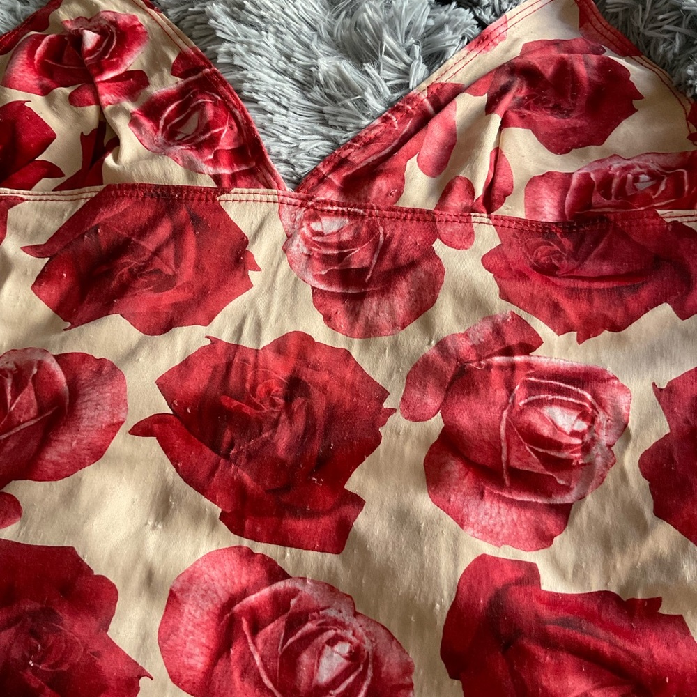 Vintage TRIPP NYC Rose Halter Tank: size S - Picture 9 of 10